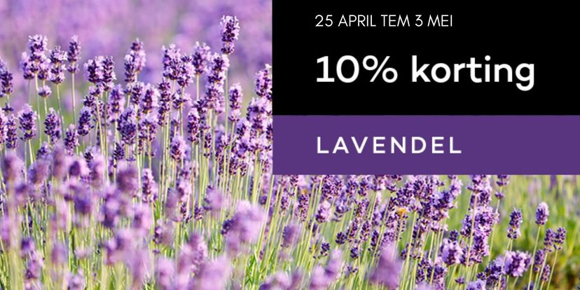 10% korting op lavendel