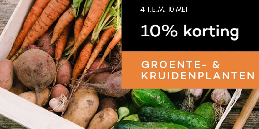 10% korting op groente- en kruidenplanten
