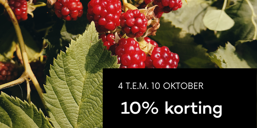 10% korting op klein fruit!
