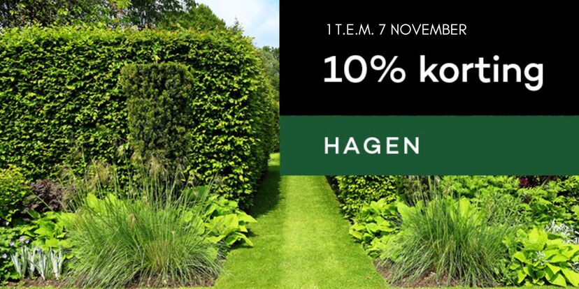 10% korting op haagplanten met blote wortel!