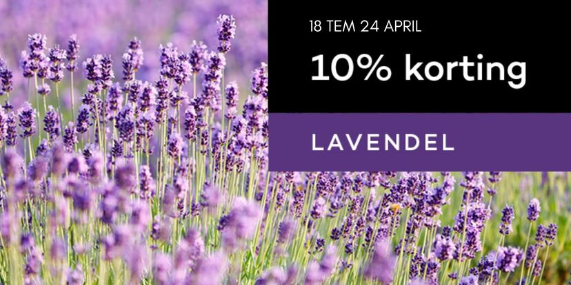 10% korting op lavendel